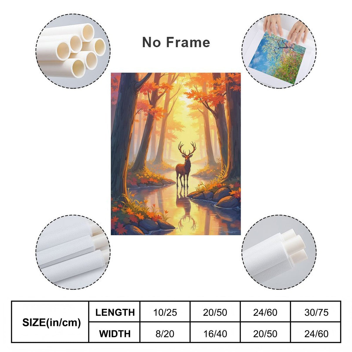 Enchanted Forest Deer Canvas Wall Art