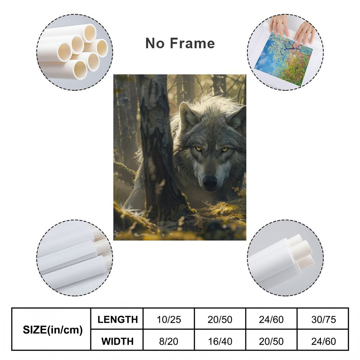 Mystic Forest Wolf Canvas Wall Art