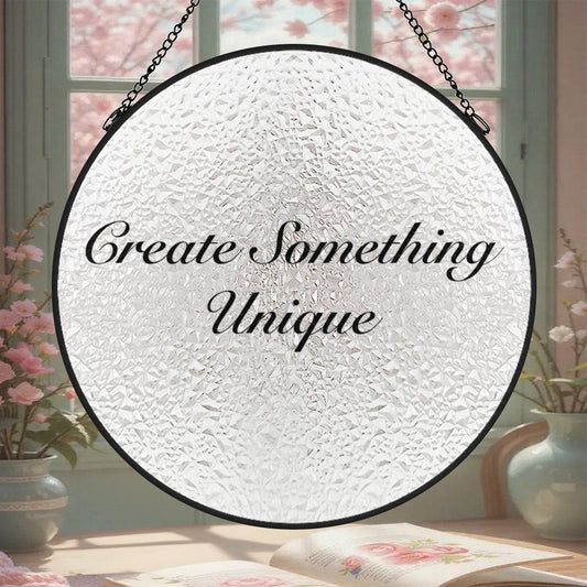 Custom Stained Glass Suncatcher – Personalized Window Hanging Decoration