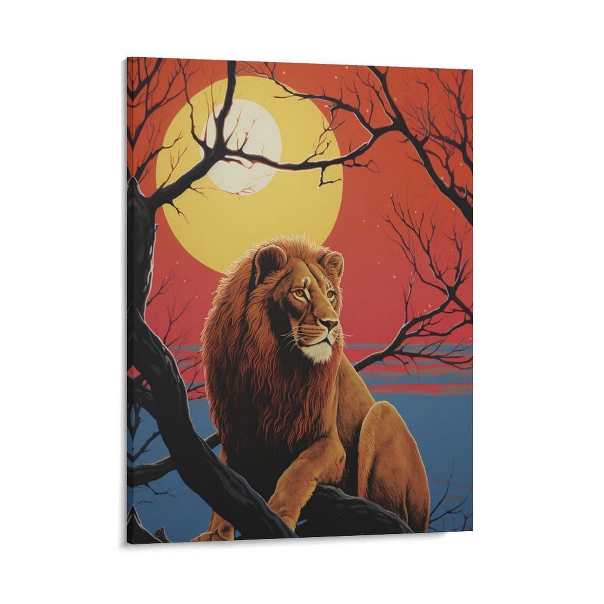 Wild Spirit Lion Canvas Wall Art