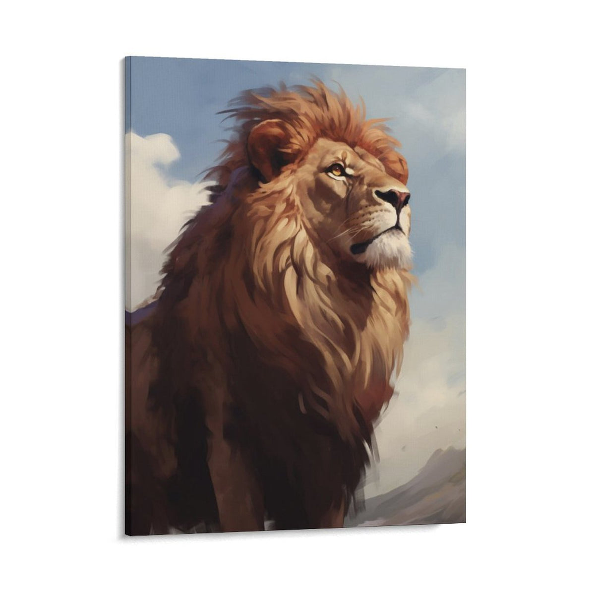 King of Wild Lion Canvas Wall Art