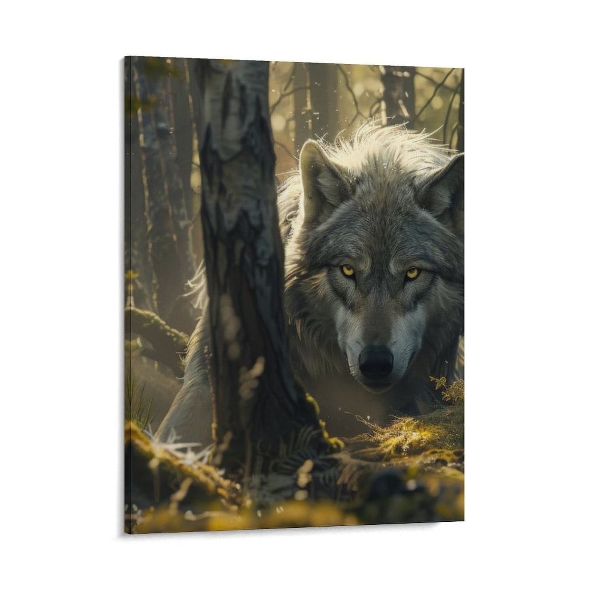 Mystic Forest Wolf Canvas Wall Art