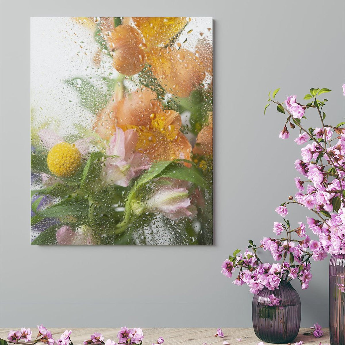 After Rain Floral Shadow Canvas Wall Art - 7