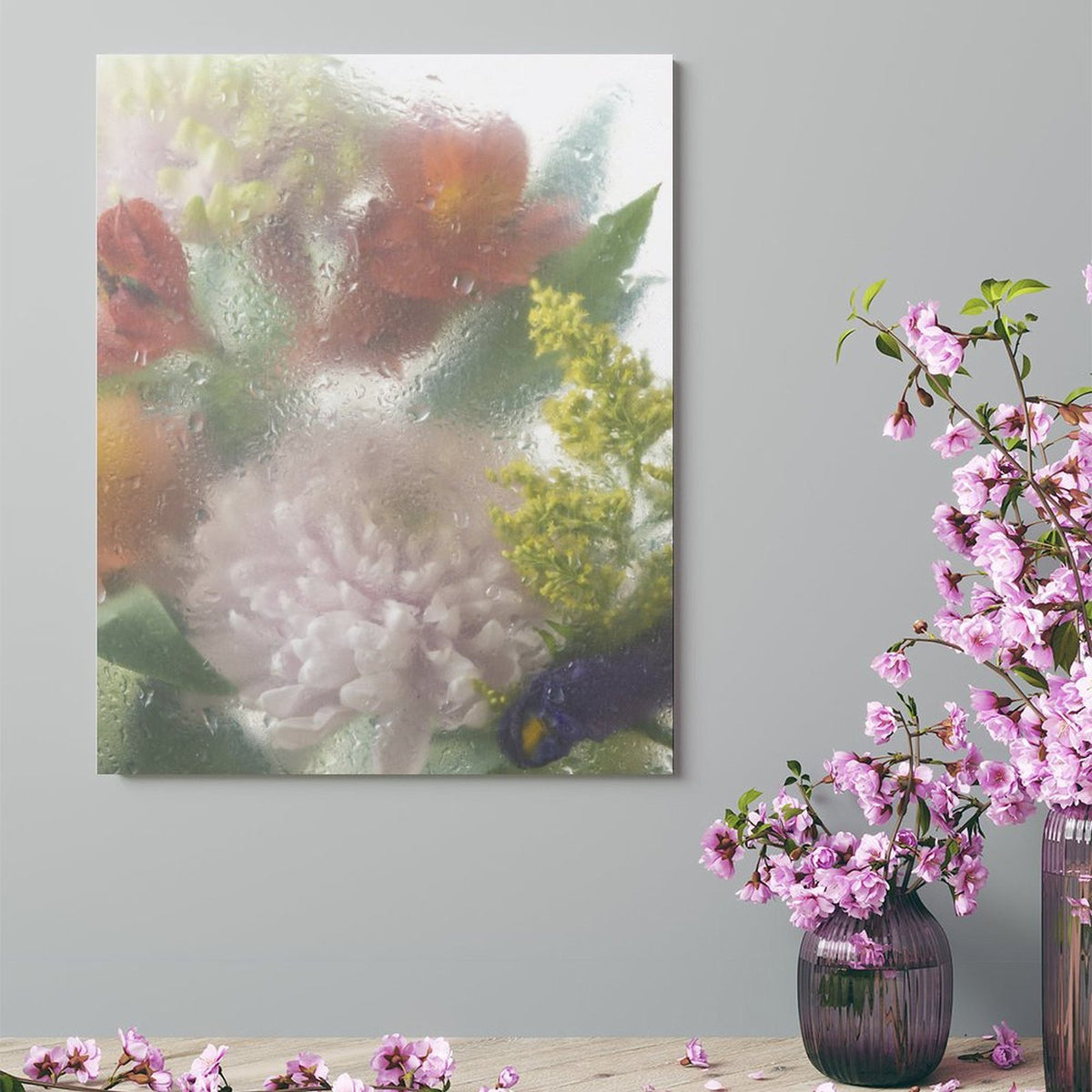 After Rain Floral Shadow Canvas Wall Art - 5