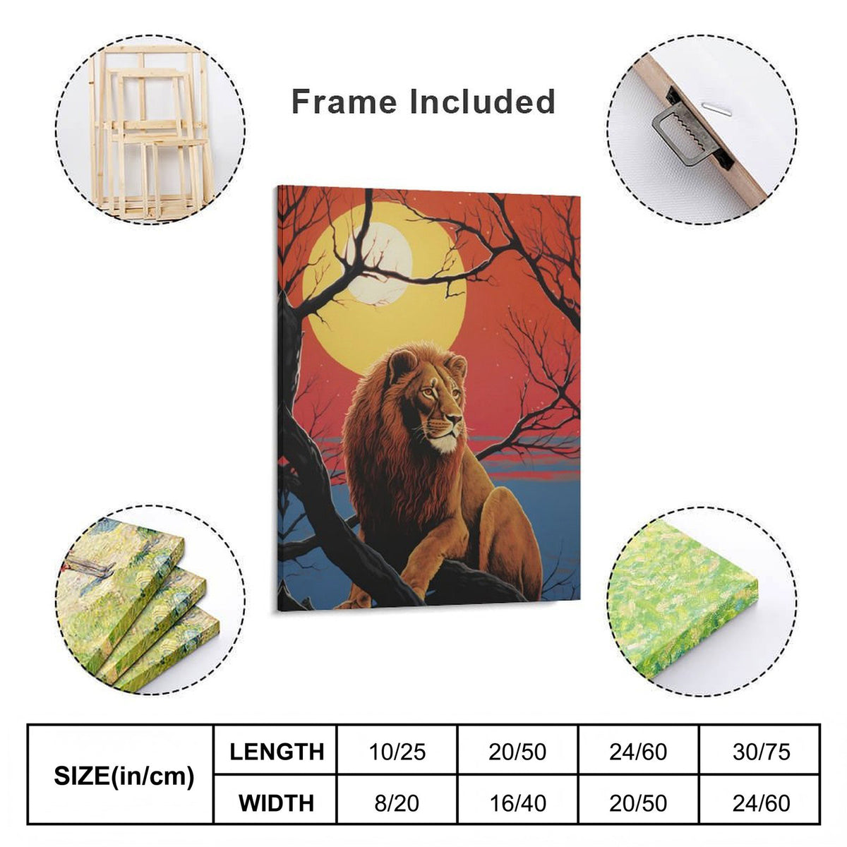 Wild Spirit Lion Canvas Wall Art