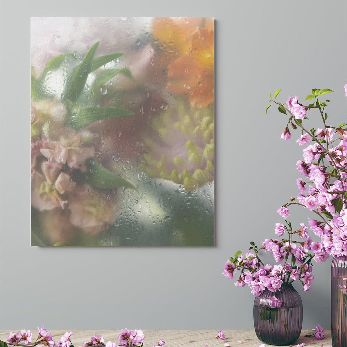 After Rain Floral Shadow Canvas Wall Art - 2