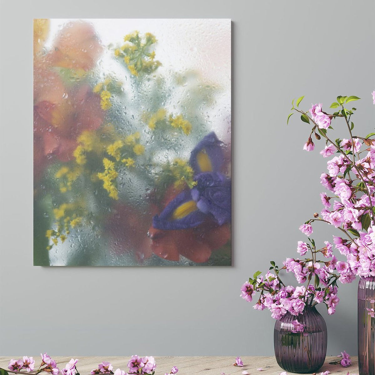 After Rain Floral Shadow Canvas Wall Art - 3