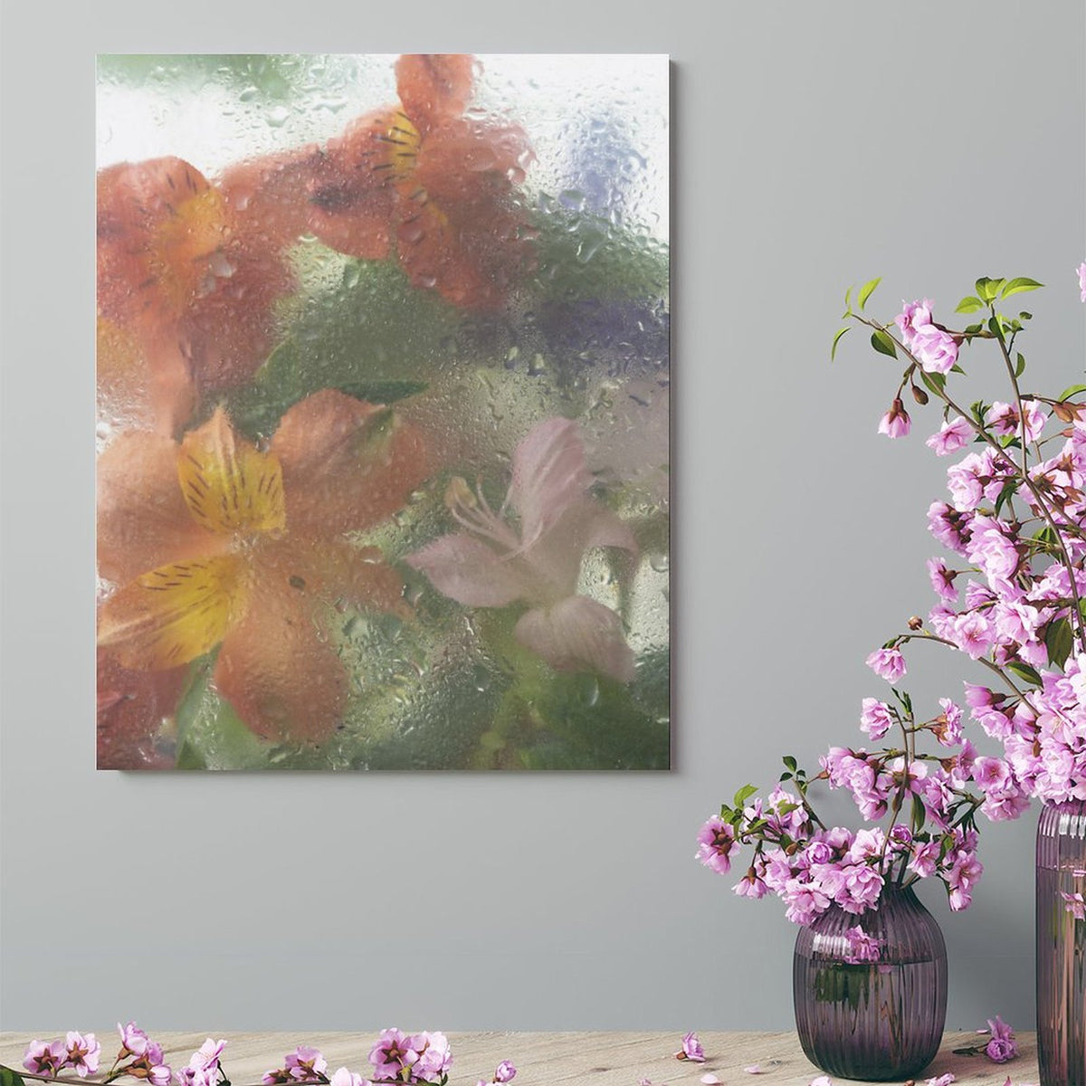 After Rain Floral Shadow Canvas Wall Art - 4
