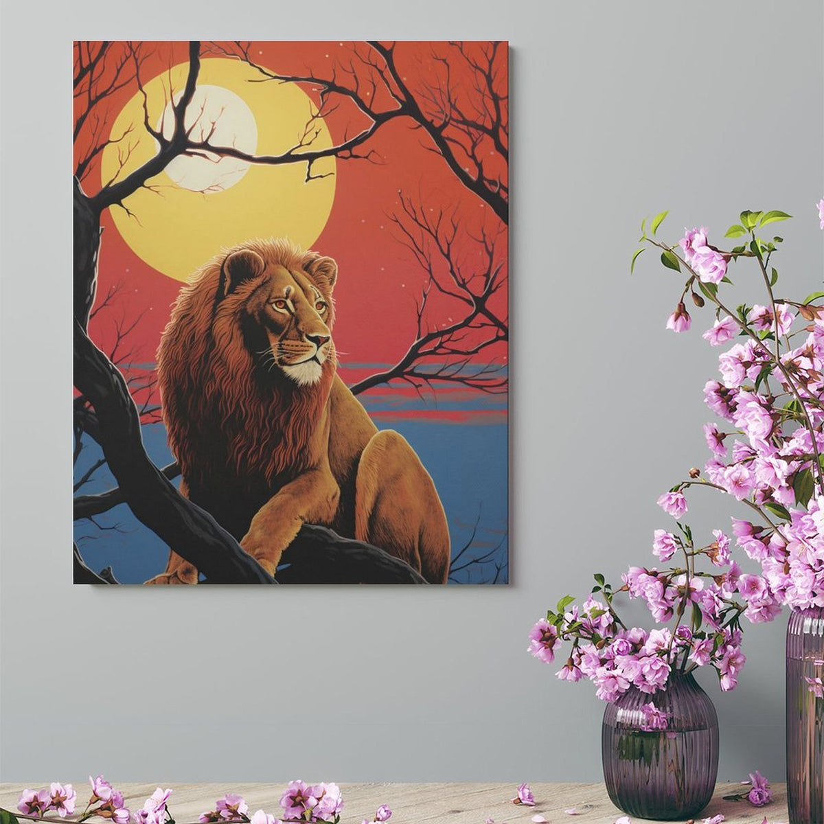 Wild Spirit Lion Canvas Wall Art