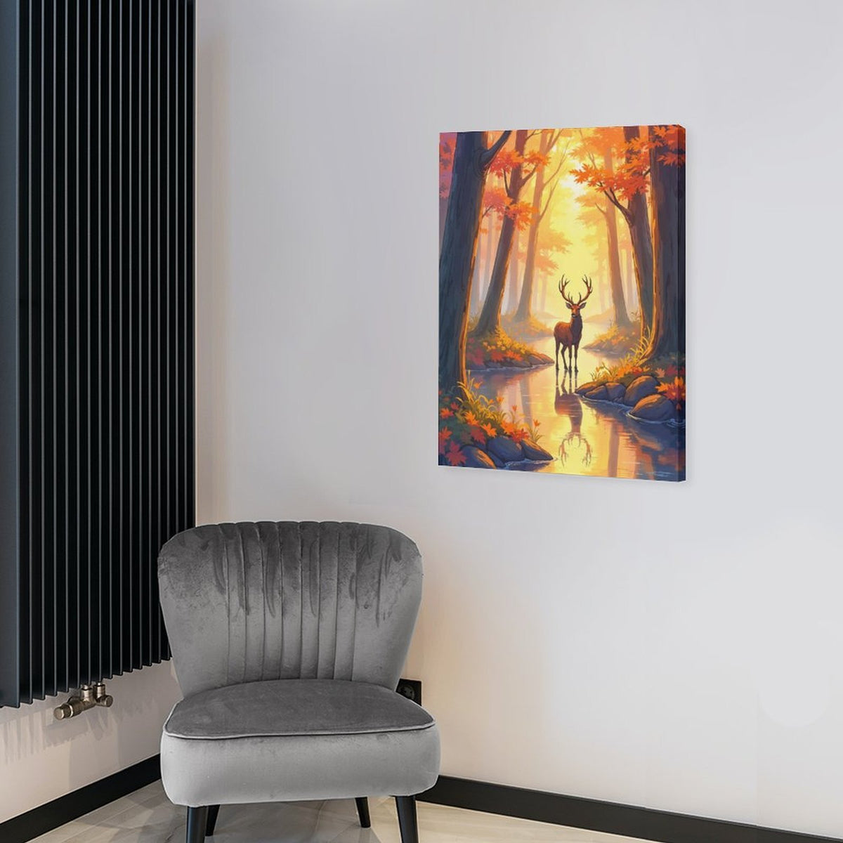 Enchanted Forest Deer Canvas Wall Art