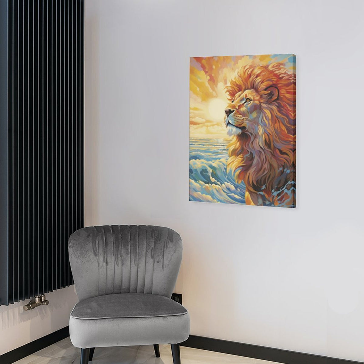 Ocean Spirit Lion Canvas Wall Art