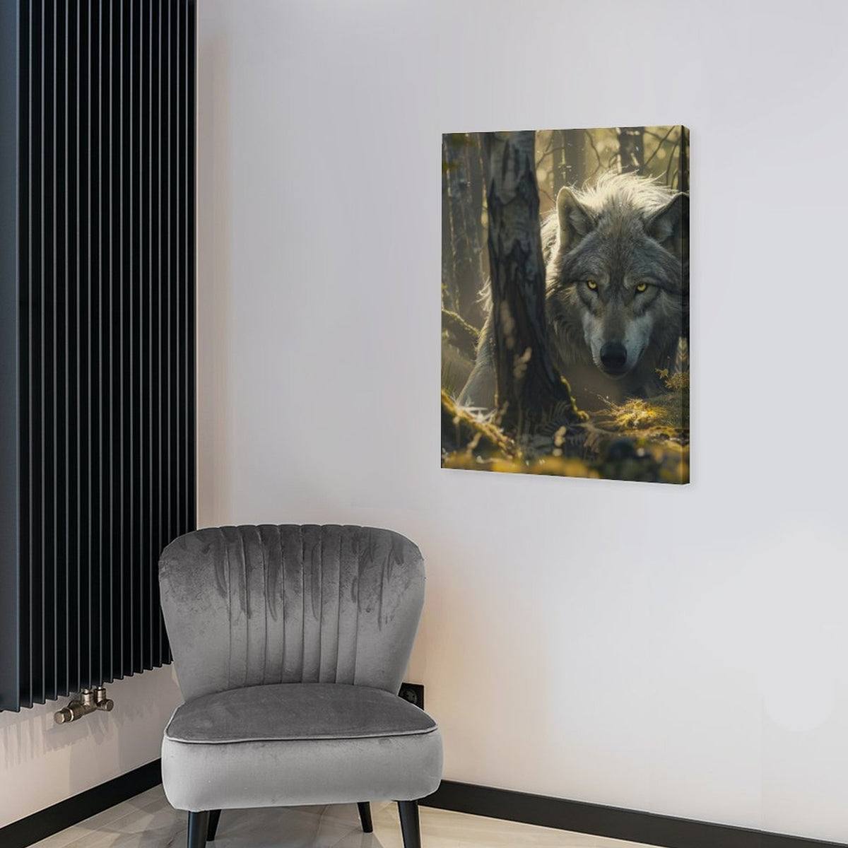 Mystic Forest Wolf Canvas Wall Art