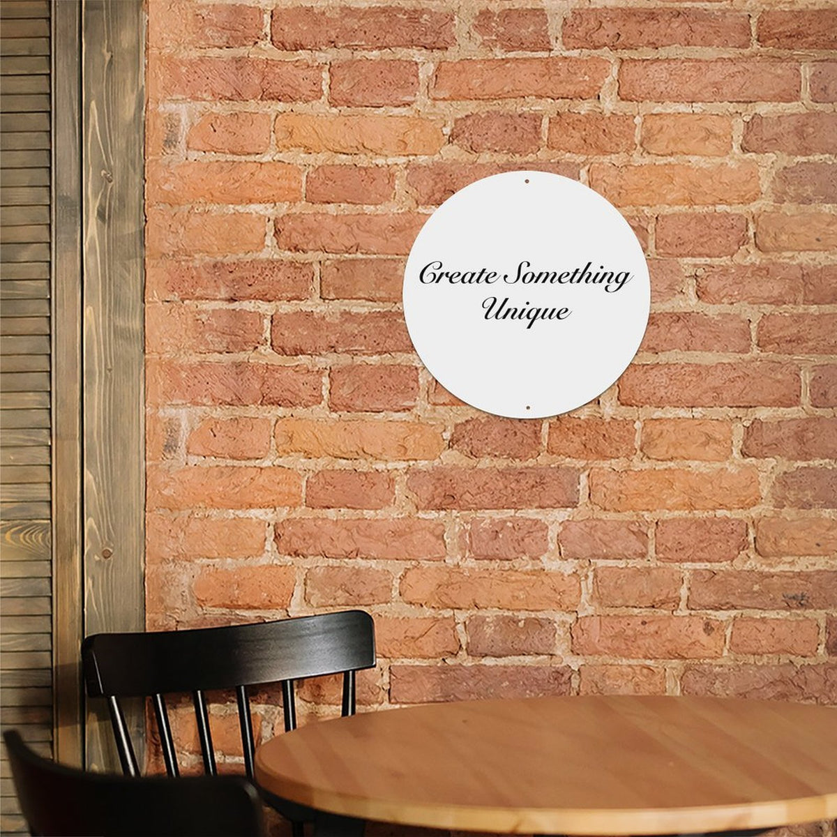 Custom Round Metal Wall Sign – Personalized Aluminum Decorative Art Plaque
