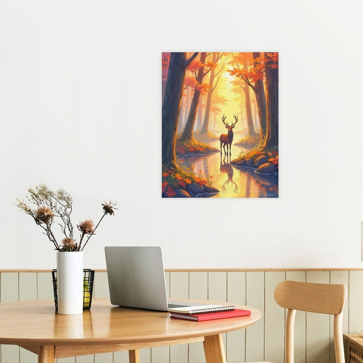 Enchanted Forest Deer Canvas Wall Art