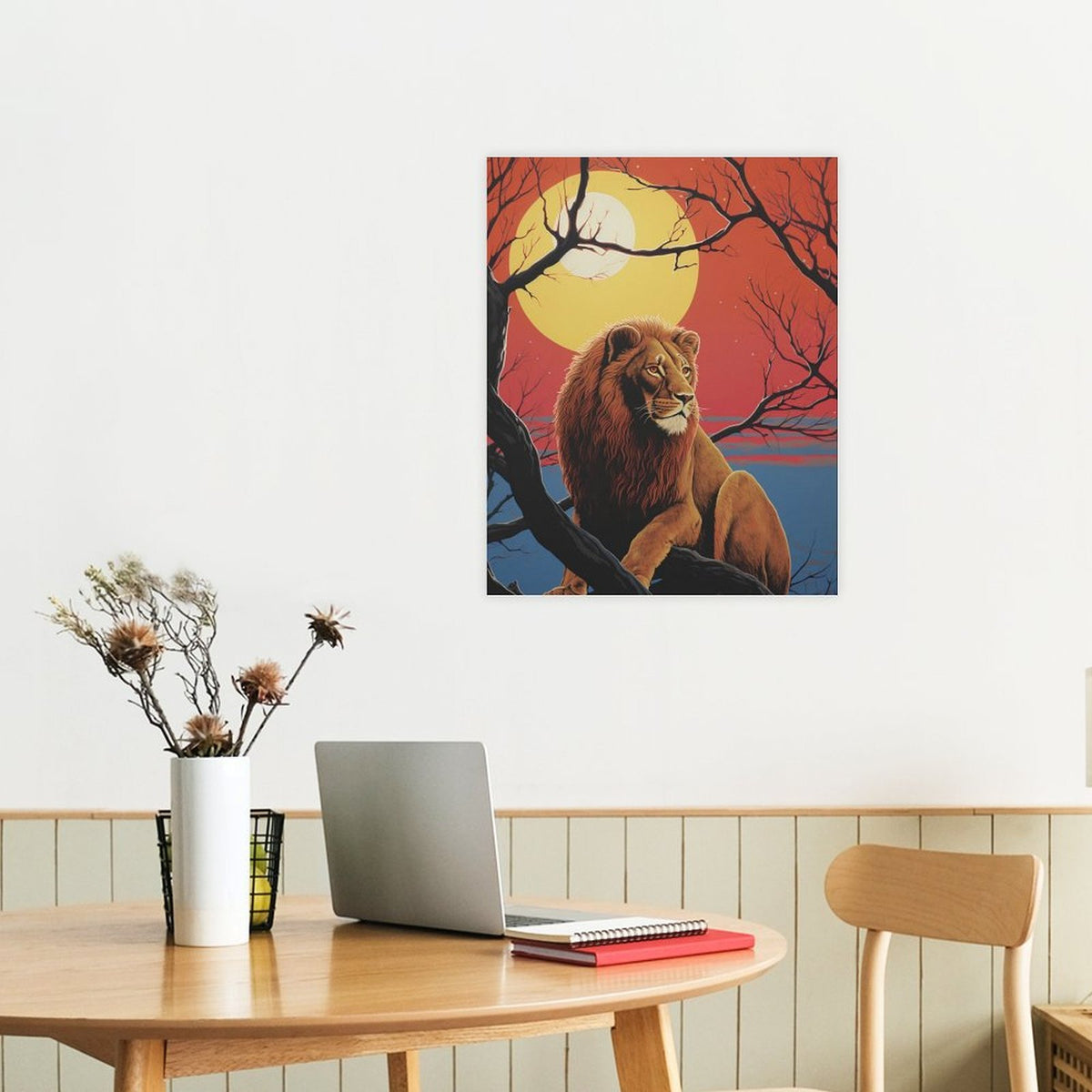 Wild Spirit Lion Canvas Wall Art