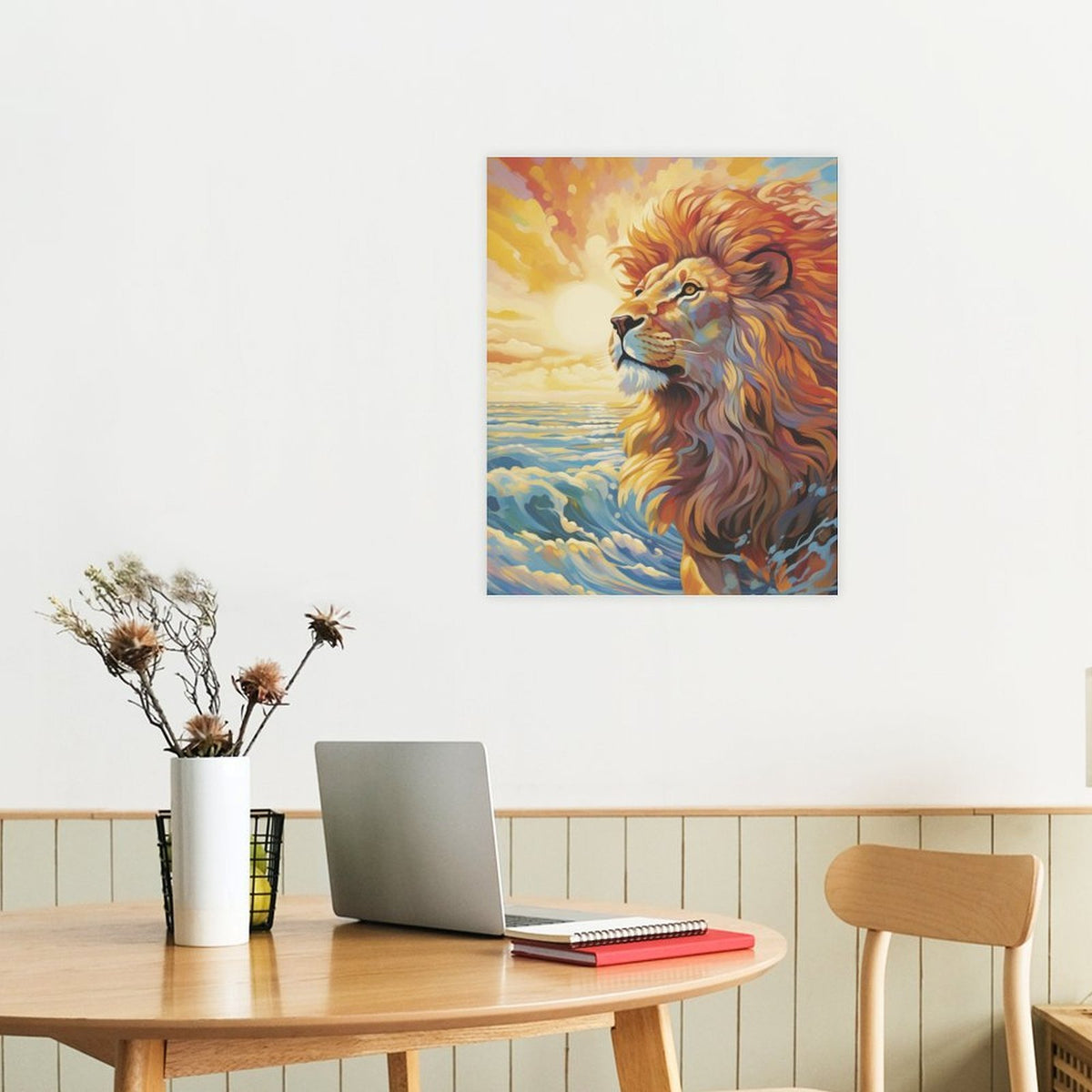 Ocean Spirit Lion Canvas Wall Art