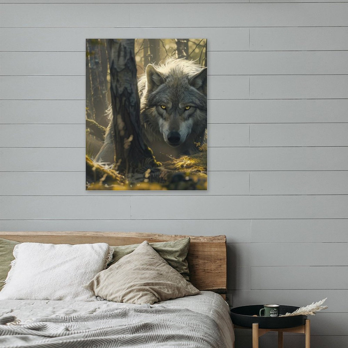 Mystic Forest Wolf Canvas Wall Art
