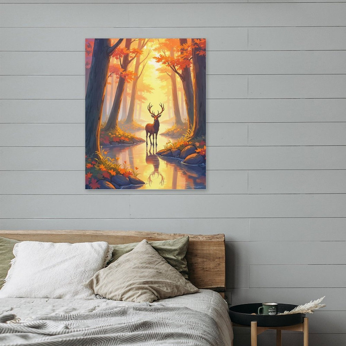 Enchanted Forest Deer Canvas Wall Art