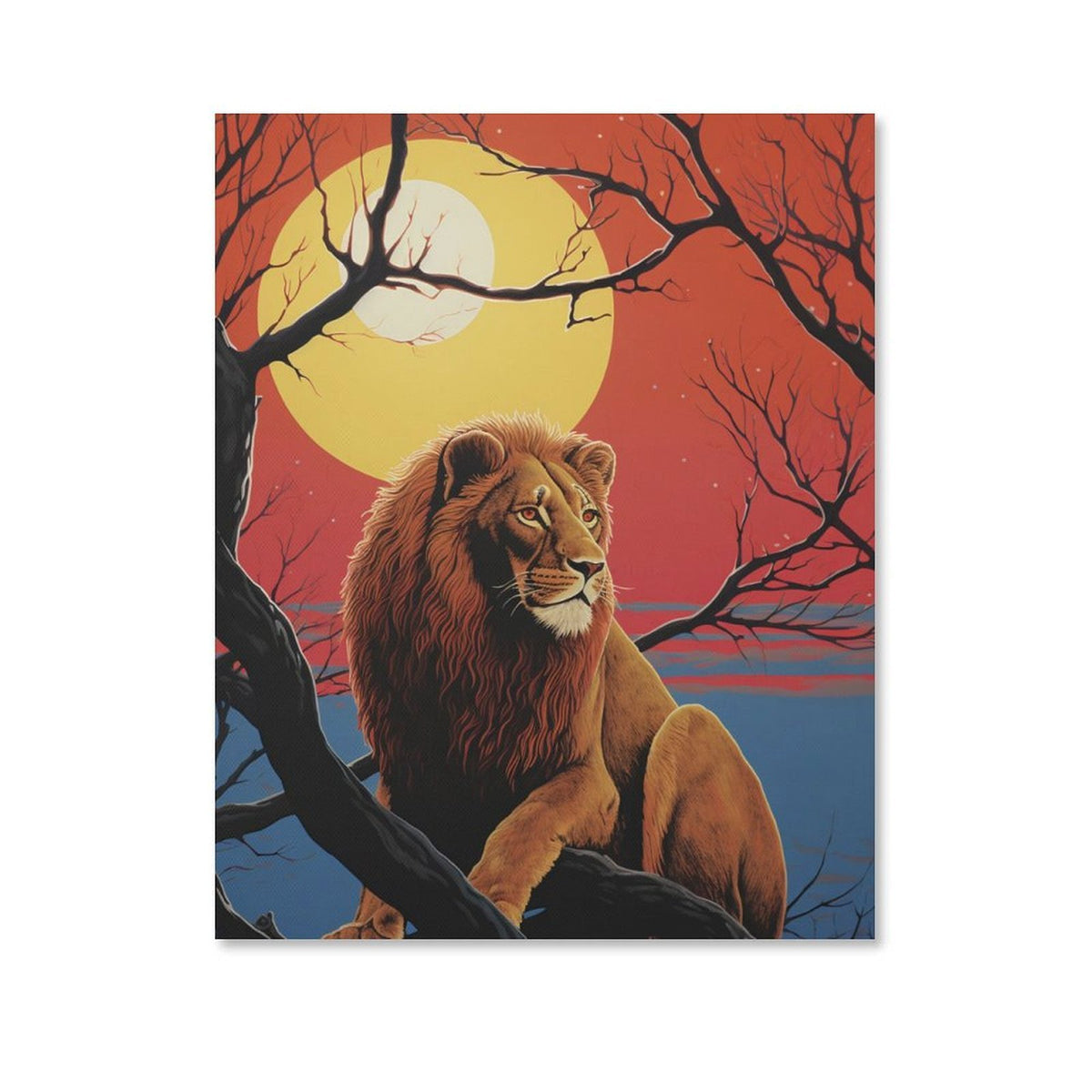 Wild Spirit Lion Canvas Wall Art