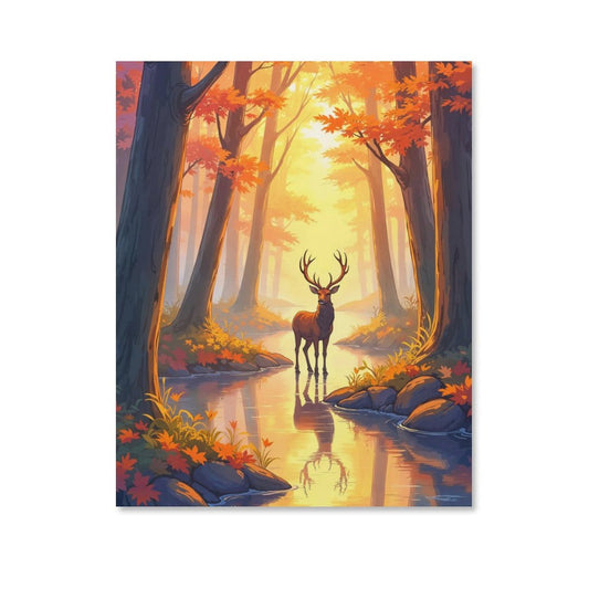 Enchanted Forest Deer Canvas Wall Art