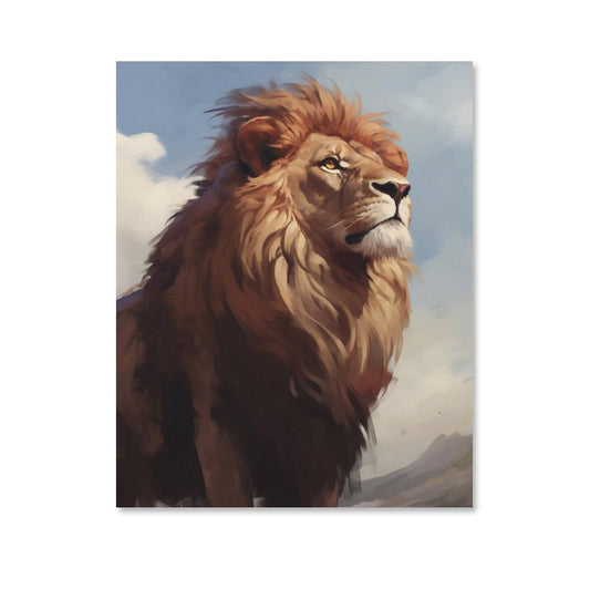 King of Wild Lion Canvas Wall Art