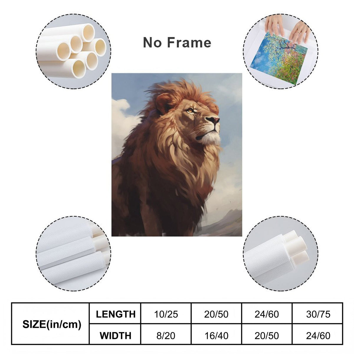 King of Wild Lion Canvas Wall Art