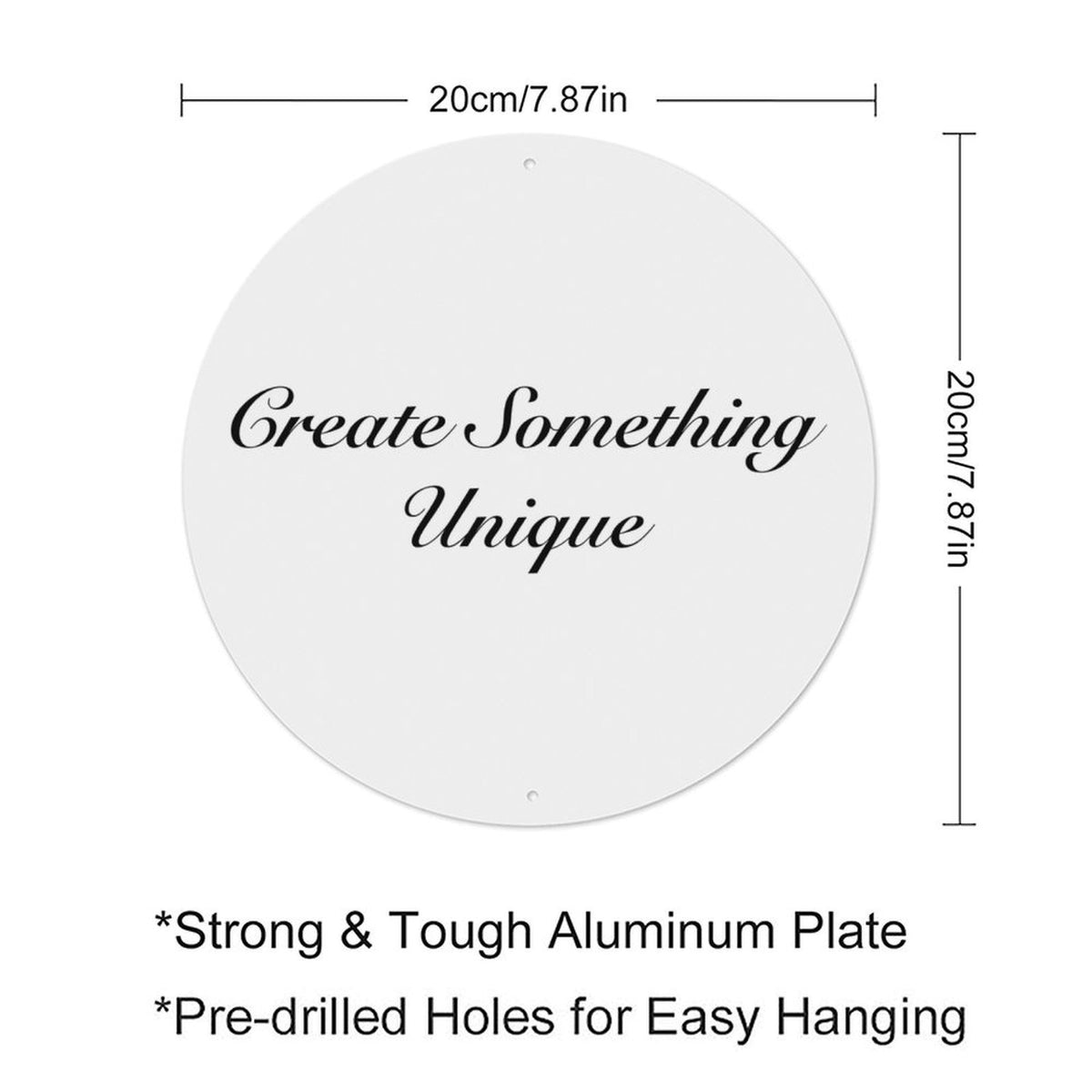 Custom Round Metal Wall Sign – Personalized Aluminum Decorative Art Plaque